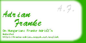 adrian franke business card